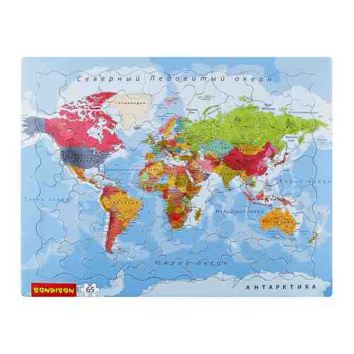 Пазл Bondibon Карта мира (65 деталей) арт. 3446072