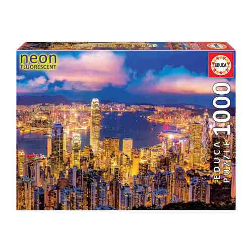 Пазл Educa Гонконг небоскребы с неоновым свечением (1000 деталей) арт. 3512587
