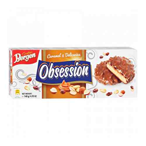 Печенье Bergen Obsessionи классическое с карамелью 140 г арт. 3330593