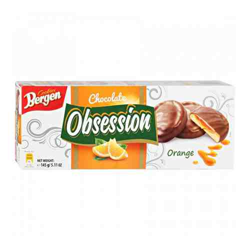 Печенье Bergen Obsessionи с апельсином 145 г арт. 3330596