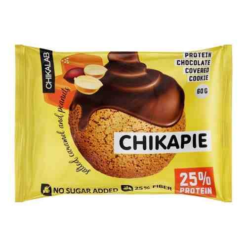 Печенье Chikalab протеиновое глазированное с начинкой арахисовое 60 г арт. 3448931