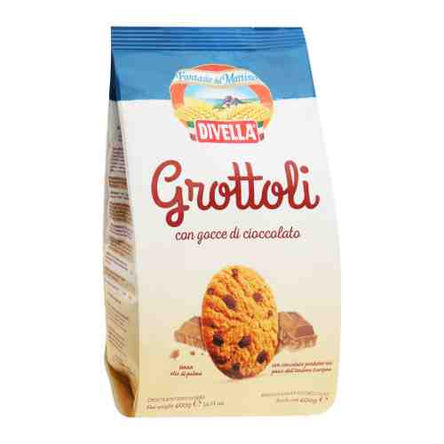 Печенье Divella Гроттоли итальянское шоколадные капли 400 г арт. 3425431