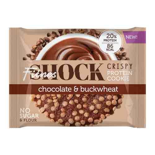 Печенье FitnesShock Crispy протеиновое неглазированное Шоколад-гречка 30 г арт. 3519577