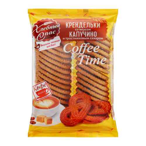 Печенье Хлебный Спас Крендельки Coffee Time со вкусом капучино и тростниковым сахаром 320 г арт. 3482301