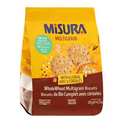 Печенье Misura Multigrain мультизлаковое 6 злаков 120 г арт. 3418846