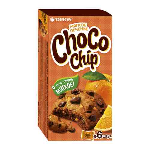 Печенье Orion Choco Chip сдобное с темным шоколадом и апельсином 6 штук по 20 г арт. 3408081