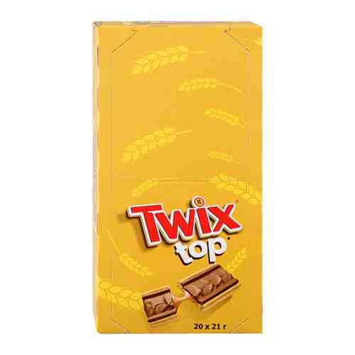 Печенье Twix Top в молочном шоколаде 20 штук по 21 г арт. 3396823