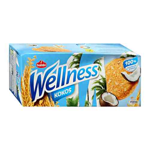 Печенье Wellness цельнозерновое с кокосом и витаминами 210 г арт. 3422996