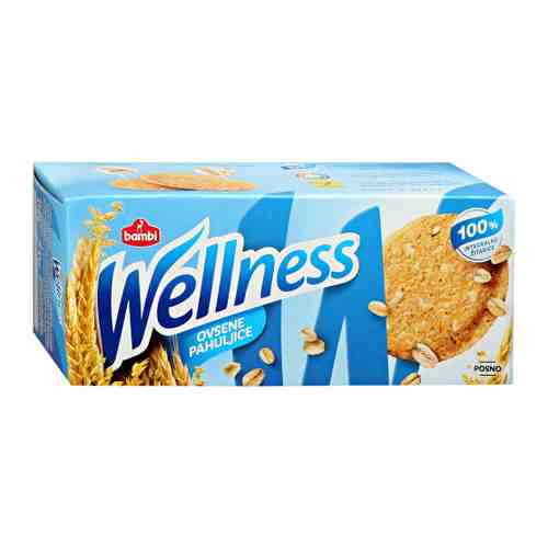 Печенье Wellness цельнозерновое с овсяными хлопьями и витаминами 210 г арт. 3422992