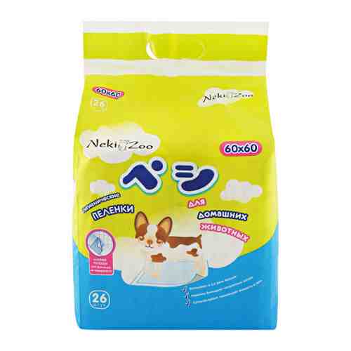 Пеленки Maneki NekiZoo гигиенические впитывающие для домашних животных 26 штук 60x60 см арт. 3409801