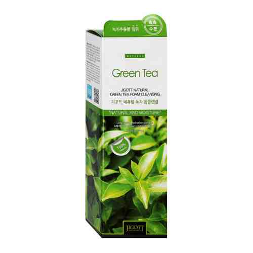 Пенка для умывания Jigott очищающая с экстрактом зеленого чая Natural Green Tea Foam Cleansing 180 мл арт. 3477217