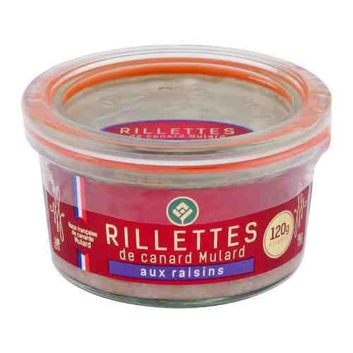 Паштет Галерея Вкуса Rillettes de canard aux raisins Рийет с изюмом 120 г арт. 3521641