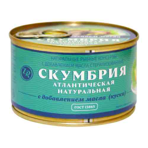 Скумбрия Золотистая Рыбка атлантическая натуральная с добавлением масла 240 г арт. 3485048