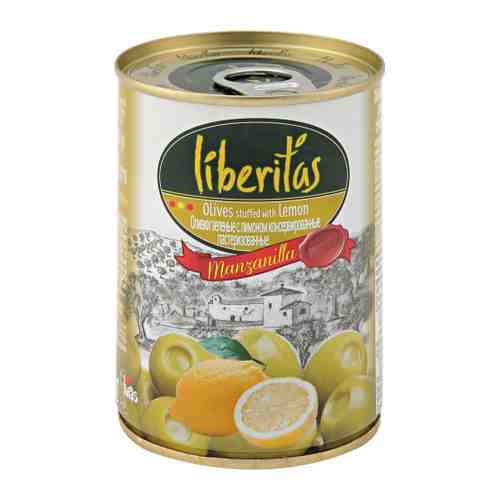 Оливки Liberitas зеленые с лимоном 280 г арт. 3433414