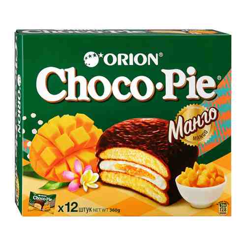 Пирожное Orion Choco Pie Манго 12 штук по 30 г арт. 3408076