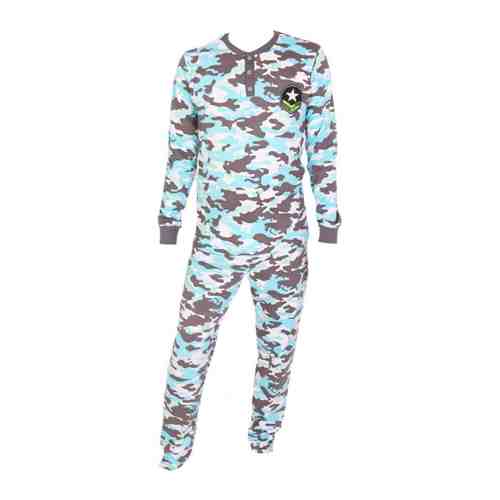 Пижама мужская КотМарКот Милитари (джемпер и брюки) голубой размер 44 арт. 3430911