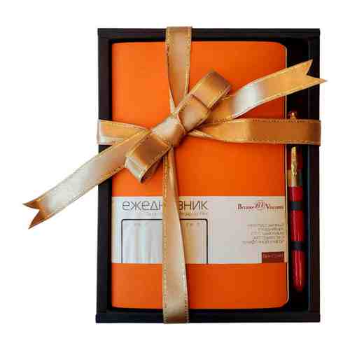 Подарочный набор Bruno Visconti Megapolis flex ежедневник оранжевый с ручкой 3-531/06-2 арт. 3482680