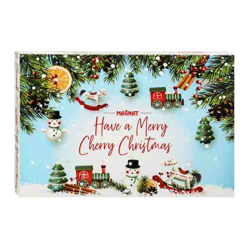 Подарочный набор Magnat Christmas My Sweet Cherry Конфеты пралине из темного шоколада с вишневым ликером 145 г арт. 3497209