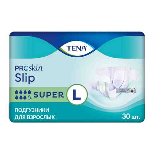 Подгузники для взрослых Tena Slip Super размер L (96-144 см) 30 штук арт. 3506274