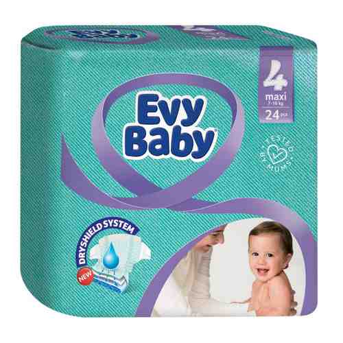 Подгузники Evy Baby Maxi Standart 4L (7-18 кг, 24 штуки) арт. 3475337