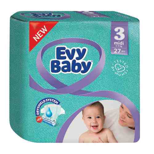 Подгузники Evy Baby Mini Standard 3М (5-9 кг, 27 штук) арт. 3475350