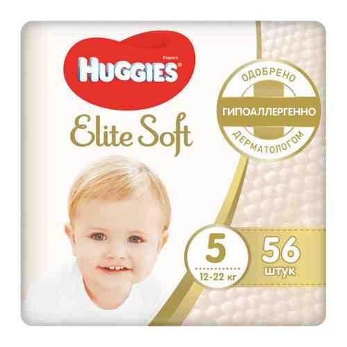 Подгузники Huggies Elite Soft 5 (12-22 кг, 56 штук) арт. 3352646
