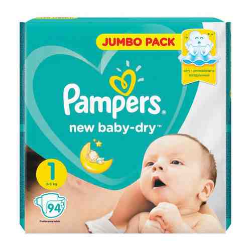 Подгузники Pampers New Baby-Dry 1 (2-5 кг, 94 штуки) арт. 3369692