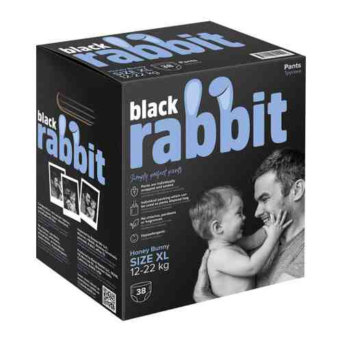 Подгузники-трусики Black Rabbit XL (12-22 кг, 32 штуки) арт. 3475908
