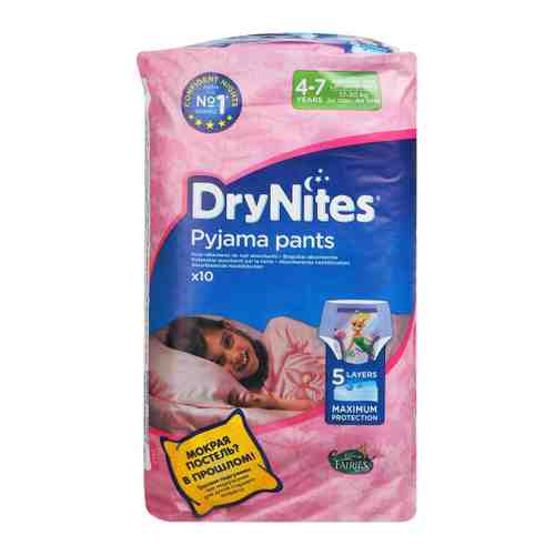 Подгузники-трусики Huggies DryNites для девочек (17-30 кг, 10 штук) арт. 3354565