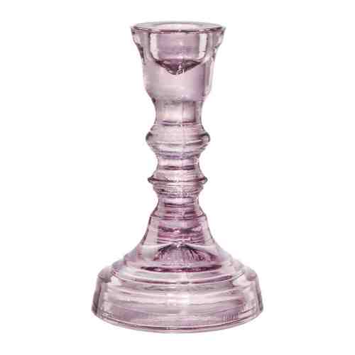 Подсвечник Интерьерное стекло для столовых свечей средний цветной микс скандик марски-3 кристофф-2 фиолетовый 14 см арт. 3444770