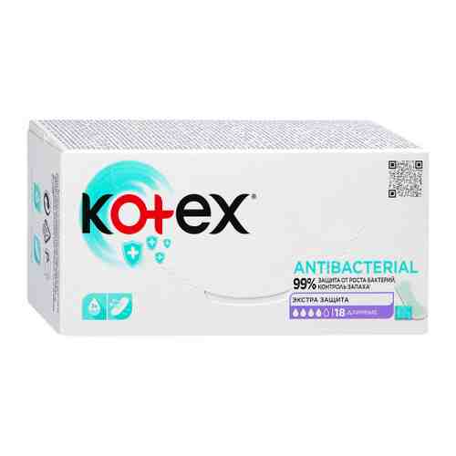 Прокладки ежедневные Kotex Антибактериал длинные 18 штук арт. 3512527