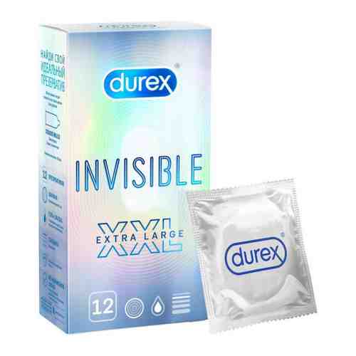 Презервативы Durex Invisible XXL из натурального латекса 12 штук арт. 3515544