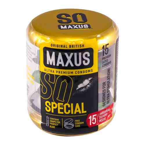 Презервативы Maxus Special №15 точечно-ребристые с кейсом 15 штук арт. 3471939