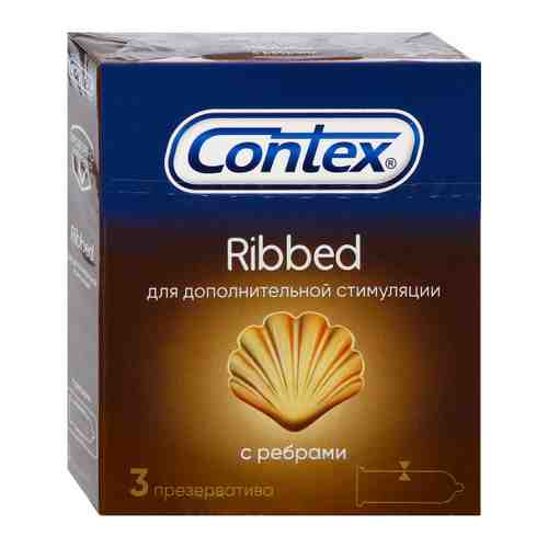 Презервативы Contex Ribbed с ребристой структурой 3 штуки арт. 3509667