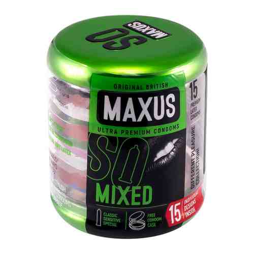 Презервативы Maxus Mixed №15 микс-набор с кейсом 15 штук арт. 3471940