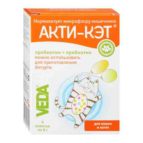 Пробиотик и пребиотик АКТИ-КЭТ Veda для кошек и котят 40 г арт. 3496610