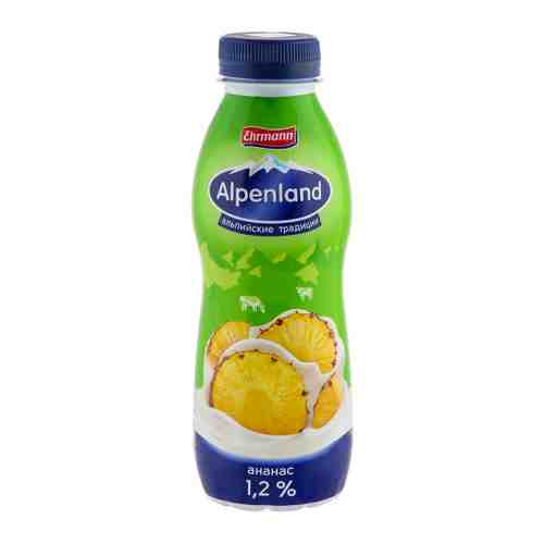 Продукт Ehrmann Alpenland йогуртный питьевой ананас 1.2% 420 г арт. 3448102