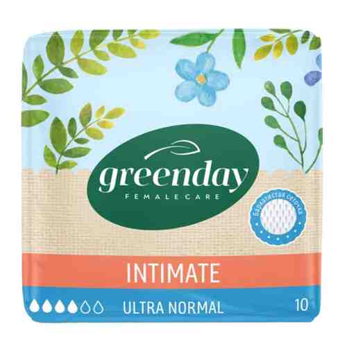 Прокладки впитывающие Green Day Ultra Normal Dry женские 4 капли 10 штук арт. 3518830