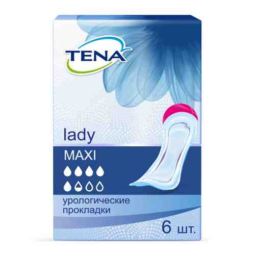 Прокладки урологические Tena Lady maxi 6 капель 6 штук арт. 3354348