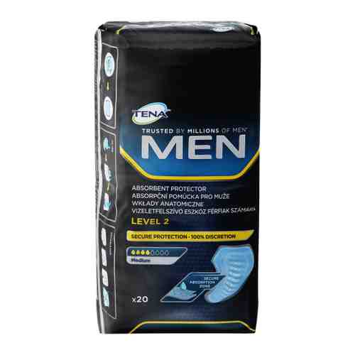 Прокладки урологические Tena Men Уровень 2 для мужчин 20 штук арт. 3517484