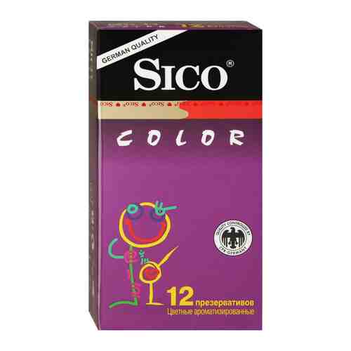 Презервативы Sico Color цветные ароматизированные 12 штук арт. 3328066