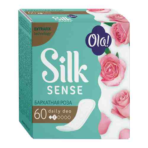 Прокладки ежедневные Ola! Silk Sense Dayly Deo гигиенические аромат Бархатная роза 2 капли 60 штук арт. 3354377
