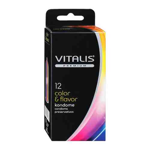 Презервативы Vitalis Premium №12 color & flavor цветные ароматизированные 12 штук арт. 3492303