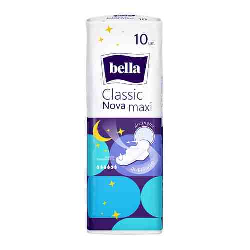 Прокладки впитывающие Bella Classic Nova Maxi 5 капель 10 штук арт. 3358865