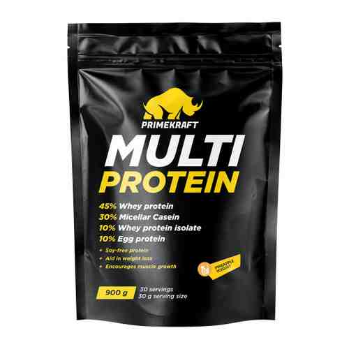 Протеин Prime Kraft Multi Protein многокомпонентный со вкусом Ананасовый йогурт 900 г арт. 3488107