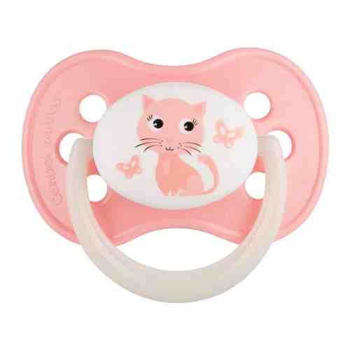Пустышка Canpol Babies Animals круглая латексная от 0 до 6 месяцев розовая арт. 3434385