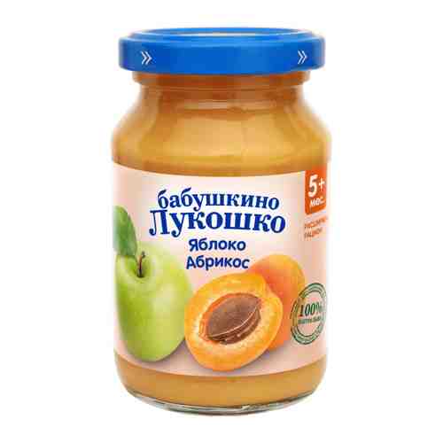 Пюре Бабушкино Лукошко яблоко абрикос без сахара с 5 месяцев 190 г арт. 3385259