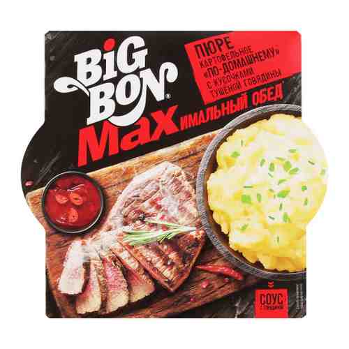 Пюре Big Bon картофельное MAX по-домашнему с говядиной 110 г арт. 3391128
