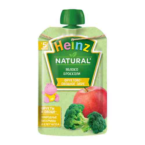 Пюре Heinz Natural яблоко брокколи без сахара с 5 месяцев 90 г арт. 3336579