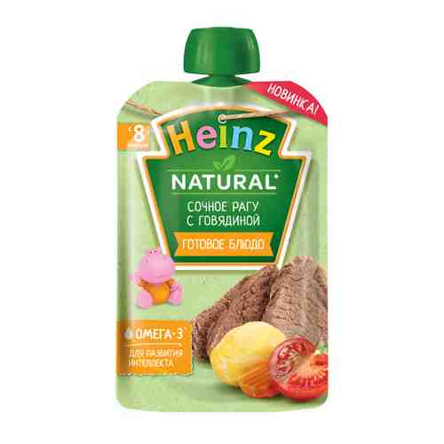 Пюре Heinz сочное рагу говядина без сахара с 8 месяцев 90 г арт. 3411110
